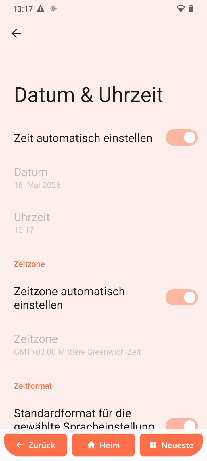 Datum und Uhrzeit
