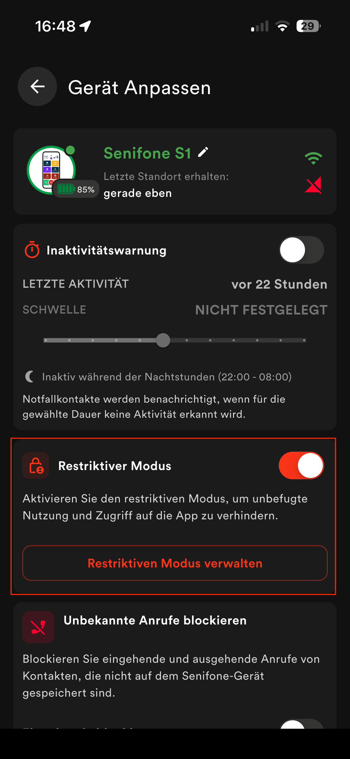 Restriktiver Modus2