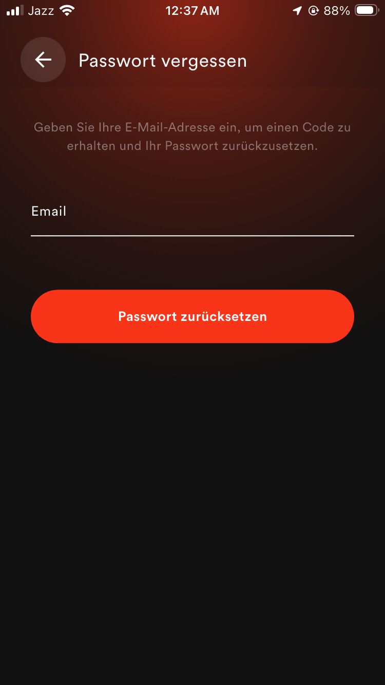 Passwort vergessen