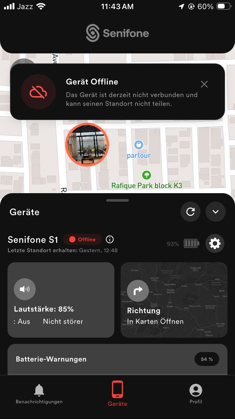 Gerätebildschirm