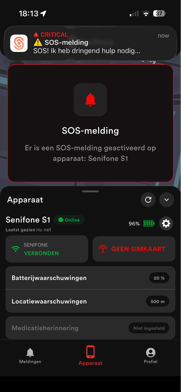 SOS-waarschuwingen