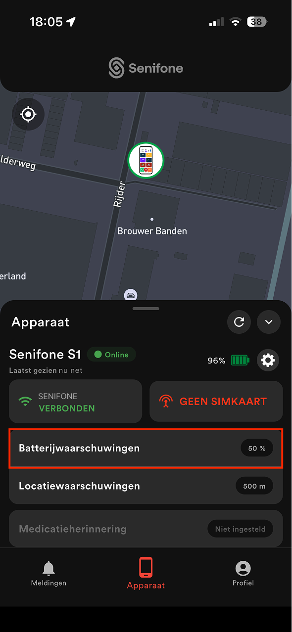 Batterijwaarschuwingen