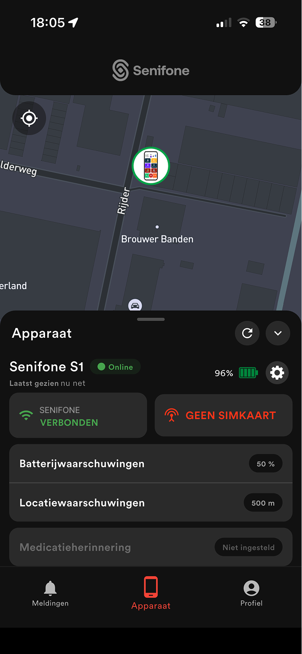 Apparaten-scherm