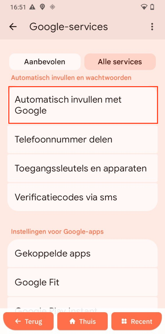 Automatisch invullen met Google