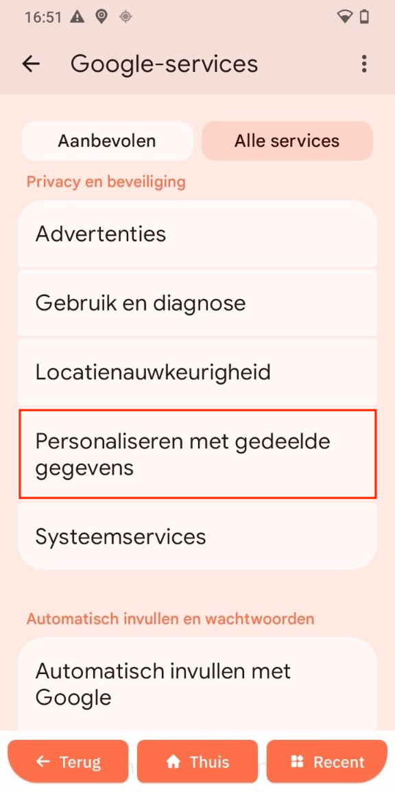 Personaliseren met gedeelde gegevens