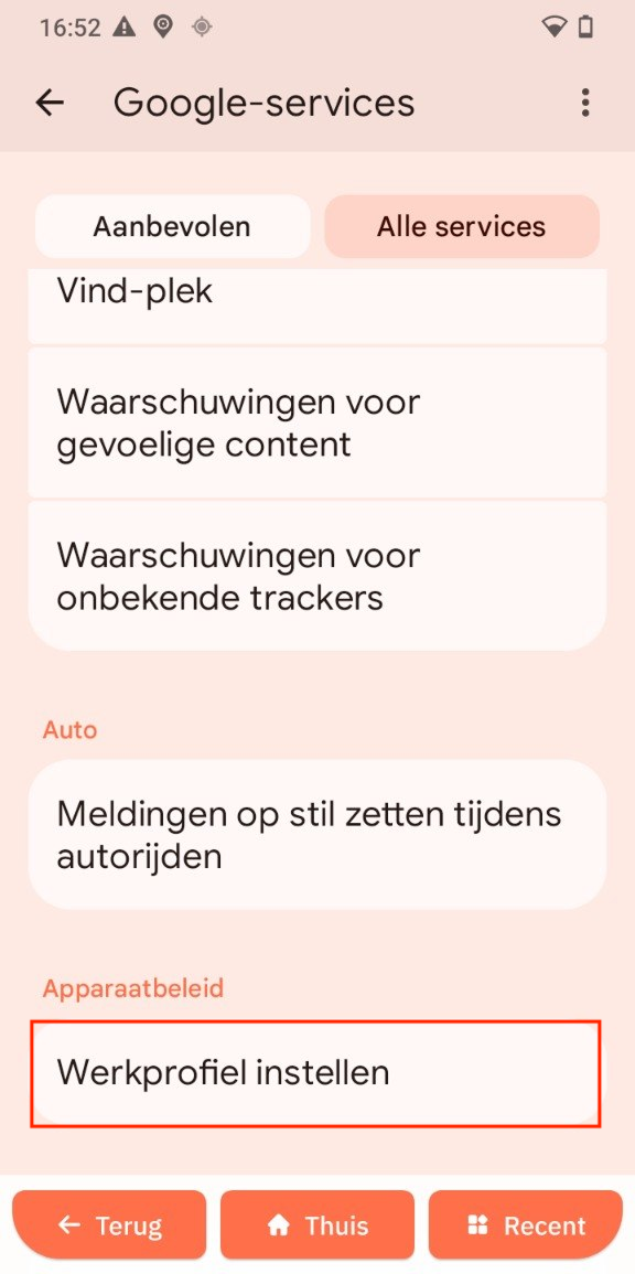 Werkprofiel