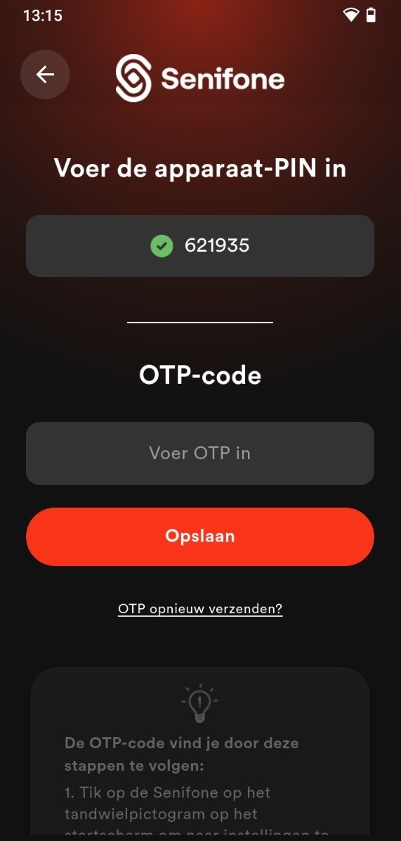 OTP-code ophalen