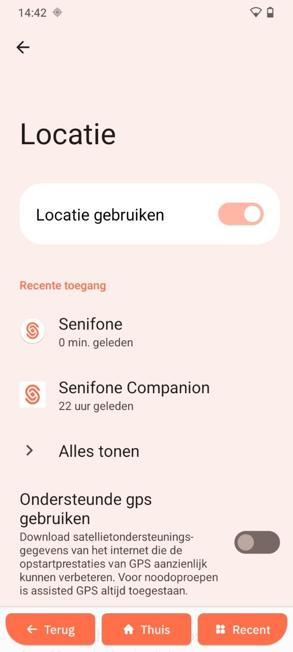 Overzicht locatie-instellingen