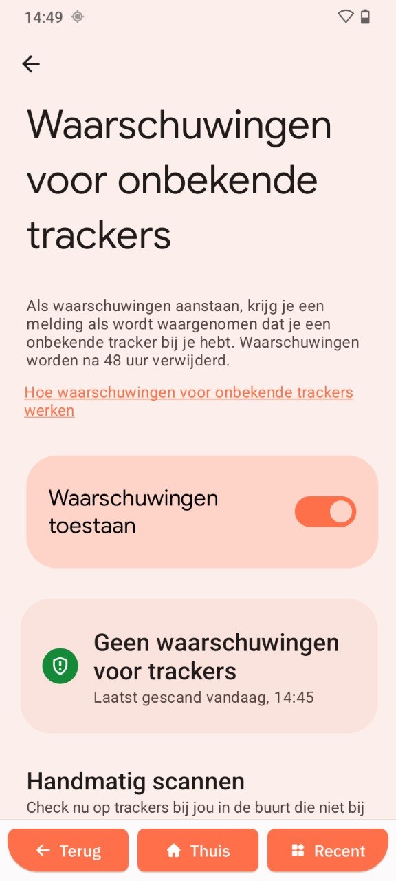 Waarschuwingen voor onbekende trackers