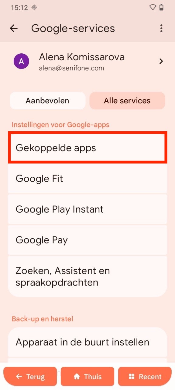 Verbonden apps