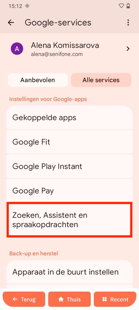 Zoeken, Assistent en spraakopdracchten