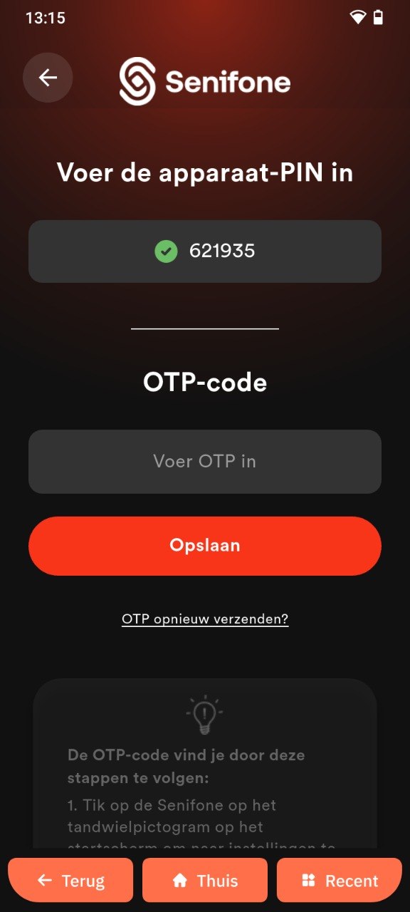 OTP-code ophalen