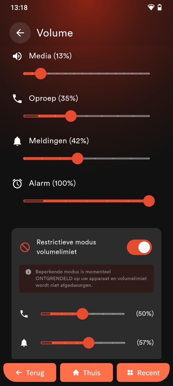 Volume-instellingen
