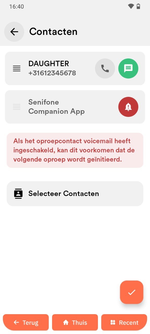 Noodcontacten toevoegen