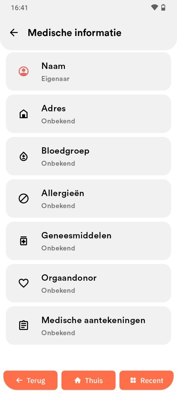 Noodinformatie instellen