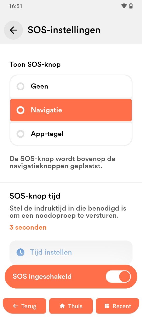 SOS-knop configureren