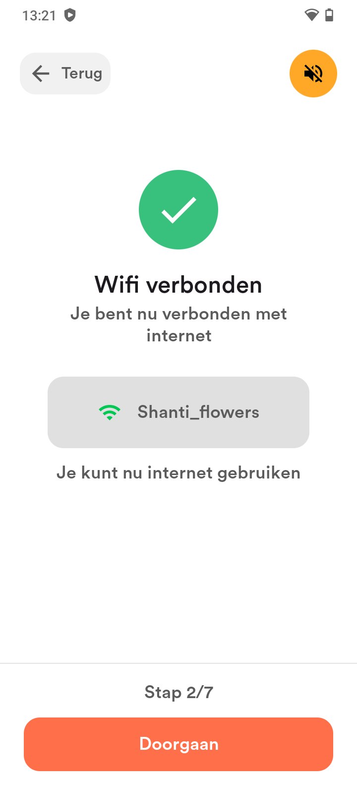 Scherm met verbonden wifi