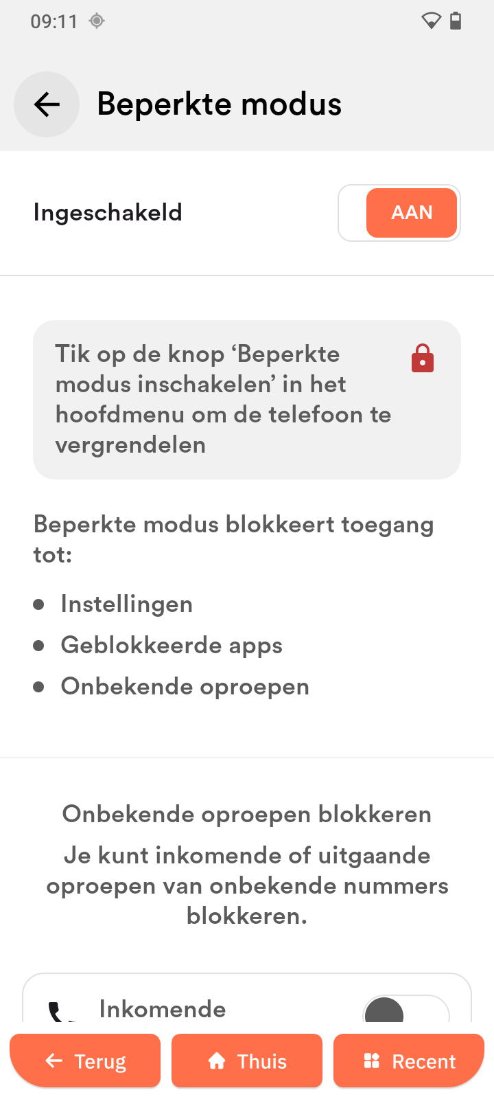 Beperkte modus