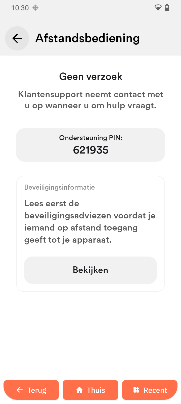 Bediening op afstand