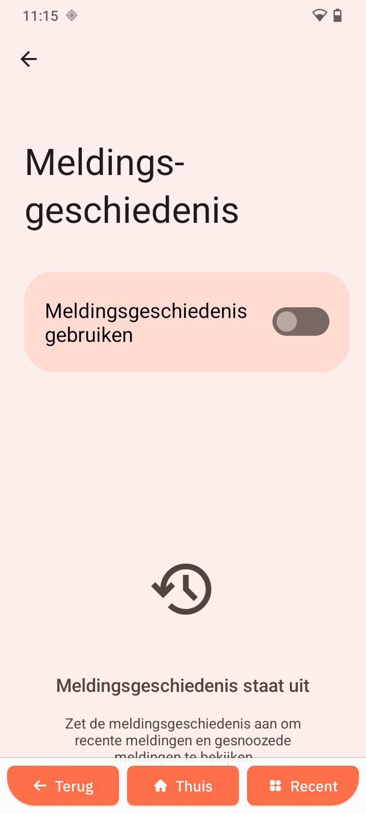 Meldingsgeschiedenis