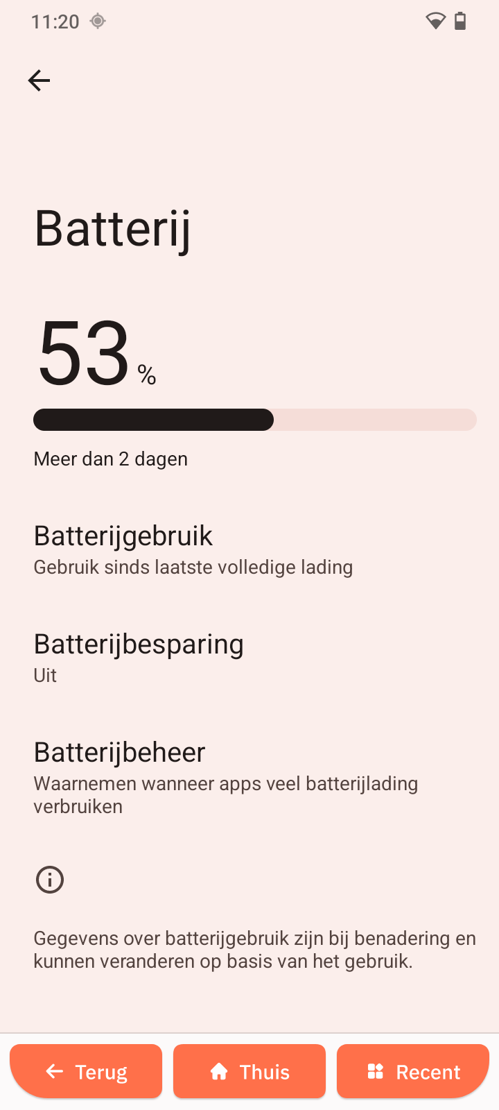 Batterijscherm