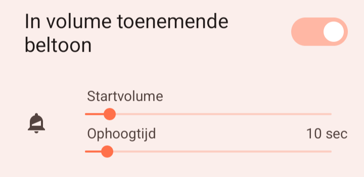 Oplopend belvolume