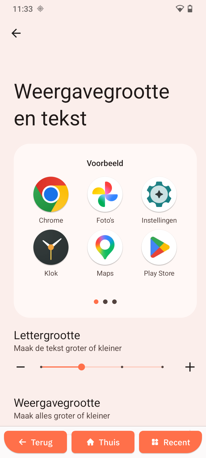 Schermgrootte en tekst