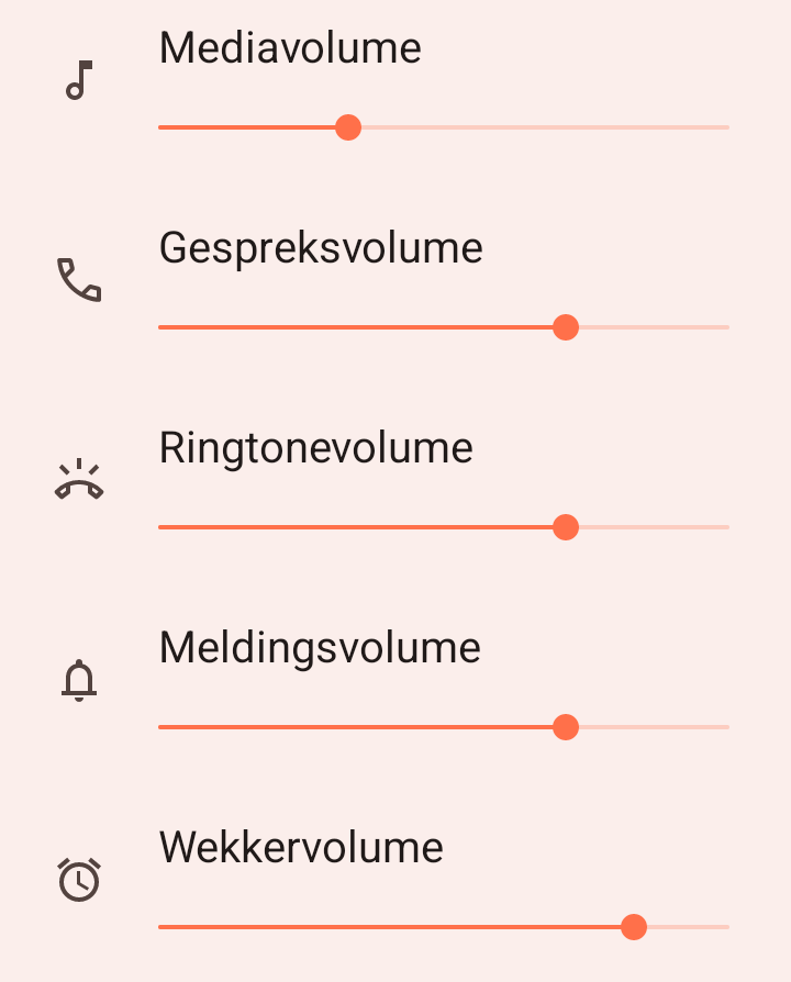 Volumeregeling per type geluid
