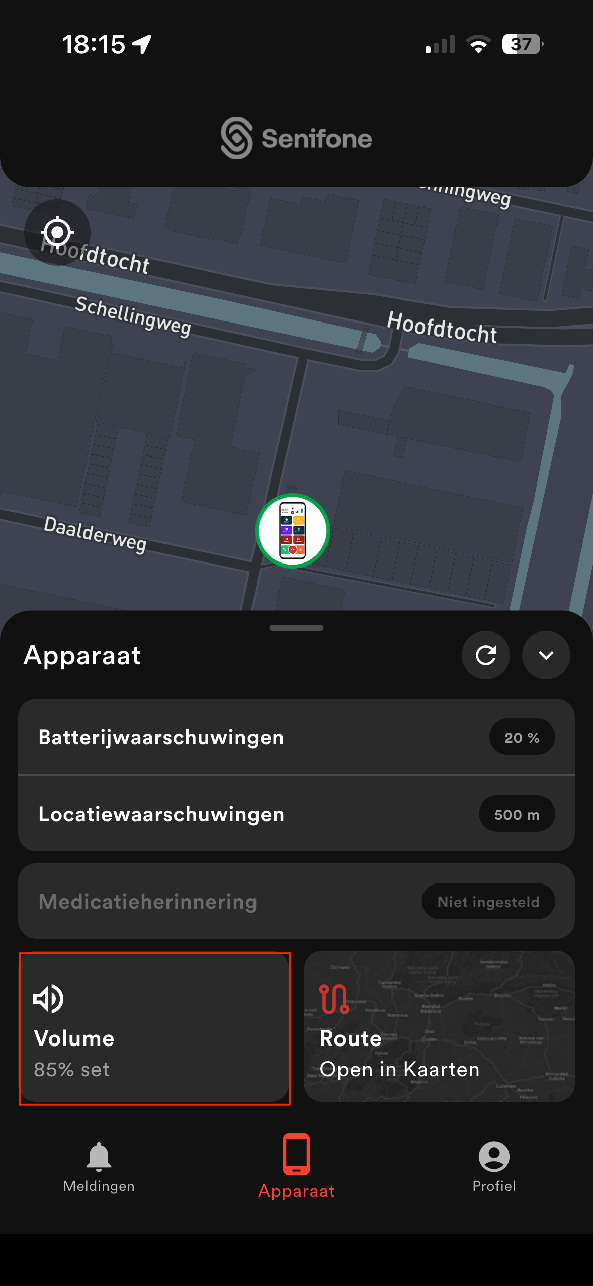 Volume-instellingen