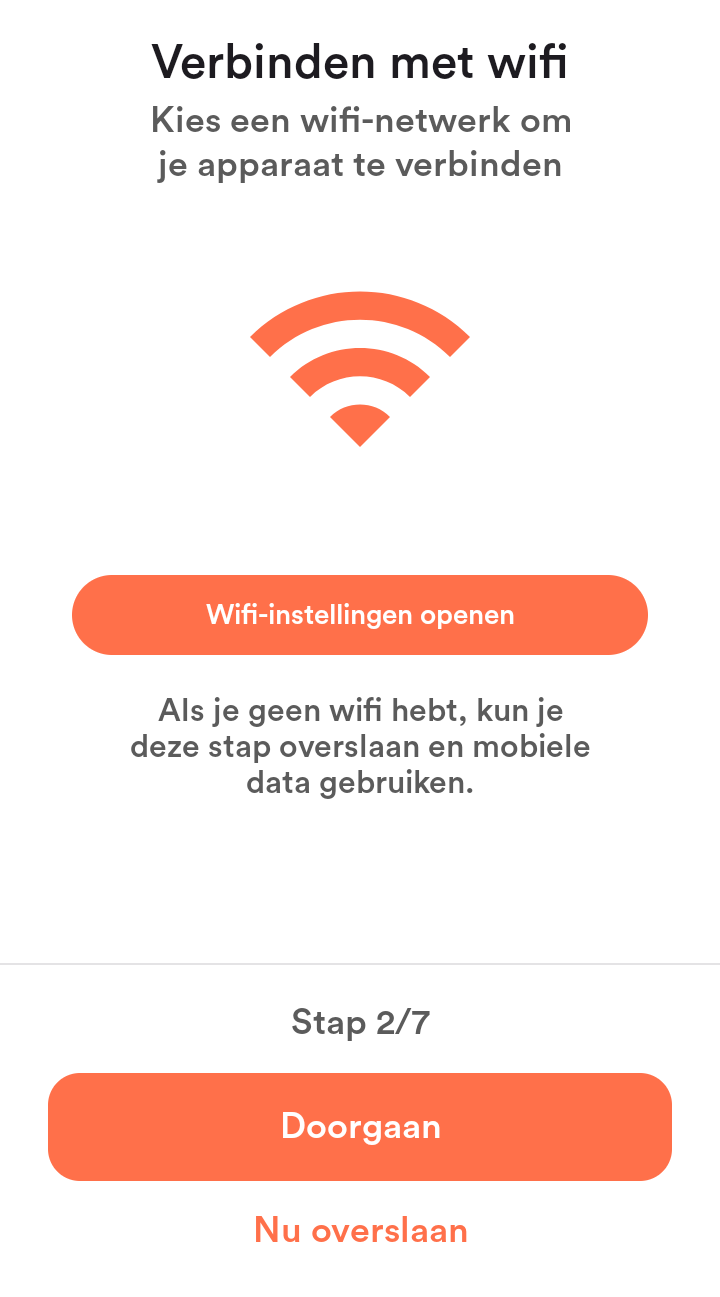 Wifi instellen